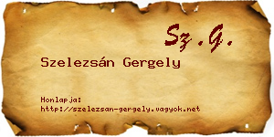 Szelezsán Gergely névjegykártya