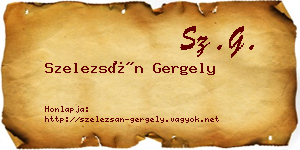 Szelezsán Gergely névjegykártya