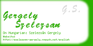 gergely szelezsan business card